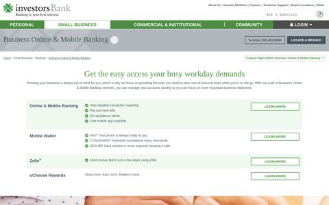 Business Online & Mobile Banking - Investors Bank