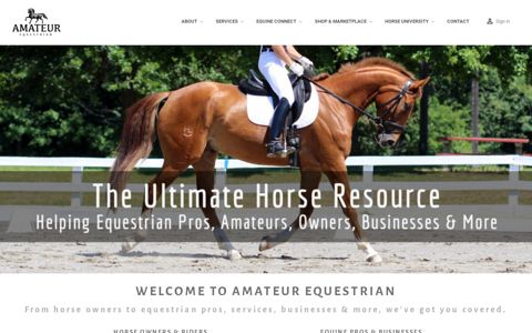 Amateur Equestrian: Connect to the Professional Equine ...