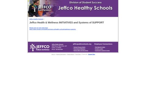 Jeffco Health & Wellness INITIATIVES and Systems of ...
