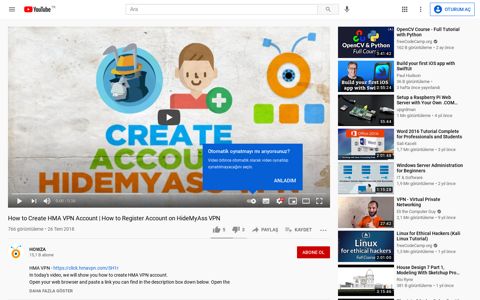 How to Create HMA VPN Account - YouTube