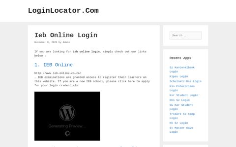 Ieb Online Login - LoginLocator.Com