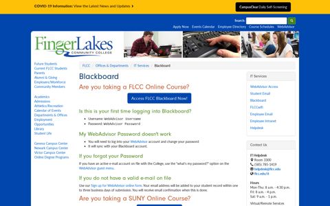 Blackboard | Finger Lakes Community College