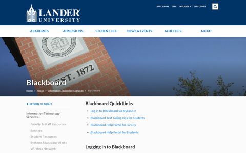 Blackboard | Lander University