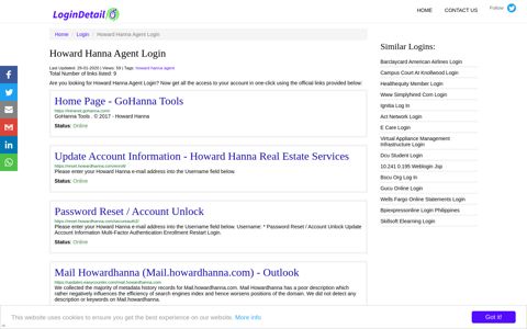 Howard Hanna Agent Login Home Page - GoHanna Tools ...