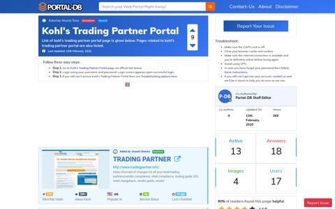 Kohl's Trading Partner Portal