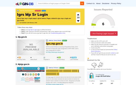Igrs Mp Sr Login - A database full of login pages from all over ...