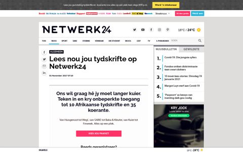 Lees nou jou tydskrifte op Netwerk24 | Netwerk24