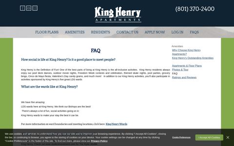 FAQ - King Henry Apartments