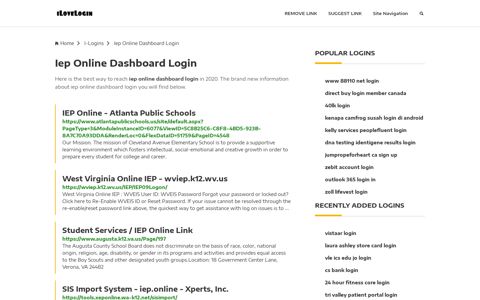 Iep Online Dashboard Login ❤️ One Click Access - iLoveLogin