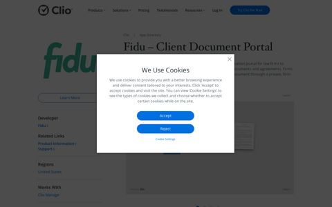Fidu - Client Document Portal Integration for Clio | Clio