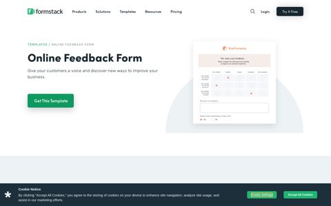 Online Feedback Form Template | Formstack