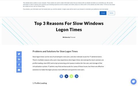 Top 3 Reasons For Slow Windows Logon Times - Tricerat