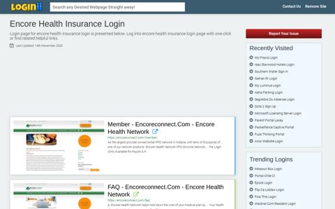 Encore Health Insurance Login - Loginii.com
