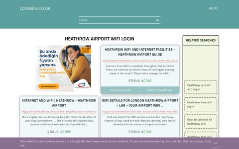 heathrow airport wifi login - General Information about Login