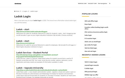 Ladok Login ❤️ One Click Access - iLoveLogin