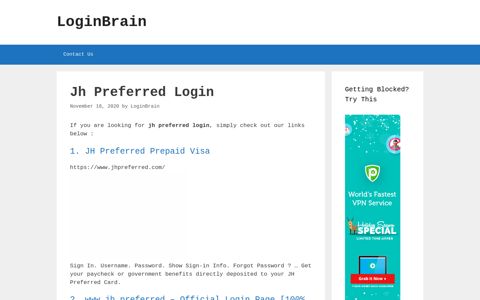 jh preferred login - LoginBrain