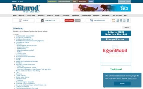 Site Map – Iditarod
