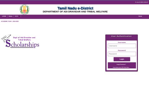LOGIN | Tamil Nadu e-District