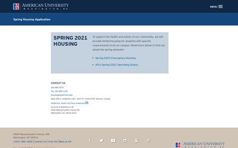 Spring Housing Application | Housing & Residence Life ...