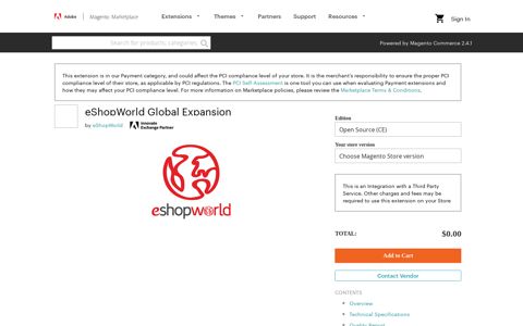 eShopWorld Global Expansion - Magento Marketplace