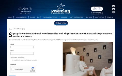 Newsletter Signup - Kingfisher Oceanside Resort and Spa ...