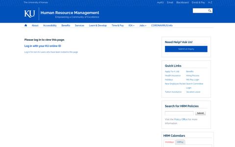 Please log in | Human Resource Management - KU Human ...