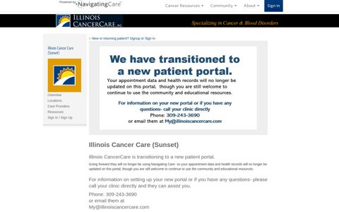 Illinois Cancer Care (Sunset) - Navigating Care