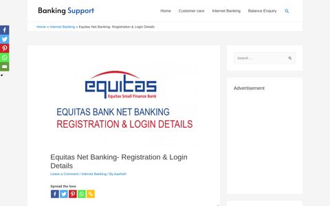 Equitas Net Banking- Registration & Login Details - Banking ...