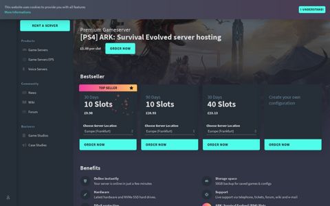 [PS4] ARK: Survival Evolved server hosting - gportal