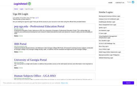 Uga Irb Login pep.uga.edu - Professional Education Portal ...