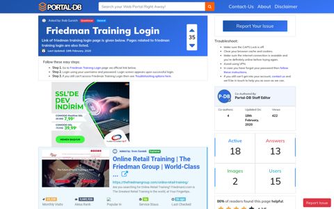 Friedman Training Login - Portal-DB.live