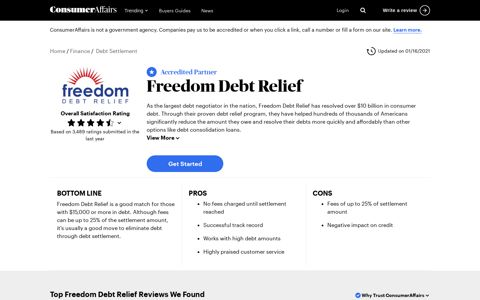 Top 3,695 Freedom Debt Relief Reviews - ConsumerAffairs.com