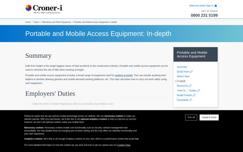 Portable and Mobile Access Equipment: In-depth | Croner-i
