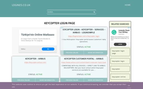 keycopter login page - General Information about Login