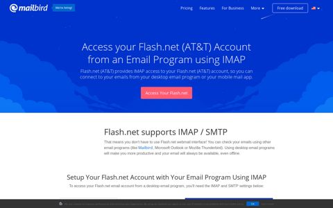Access your Flash.net (AT&T) email with IMAP - December 2020