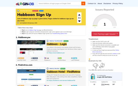 Habboon Sign Up - A database full of login pages from all ...