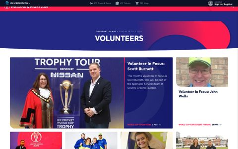 Volunteers - ICC Cricket World Cup 2019