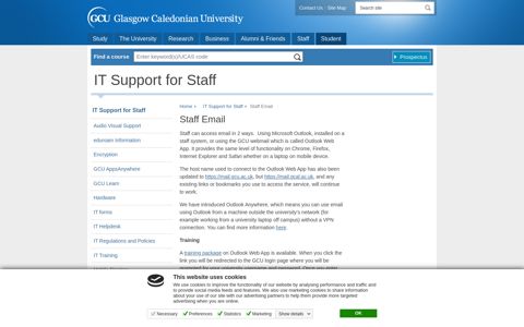 Staff Email | Glasgow Caledonian University | Scotland, UK