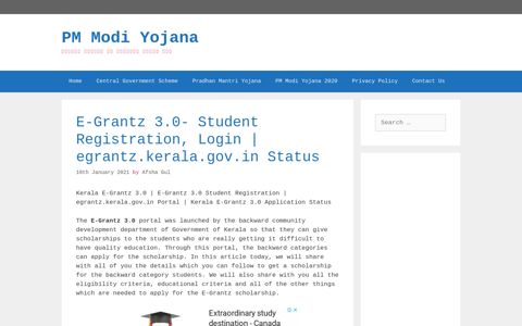 E-Grantz 3.0- Student Registration, Login | egrantz.kerala.gov ...