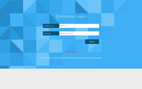 Distributor Login - AMHC Global Marketing Private Limited