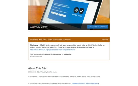 GOV.UK Verify Status
