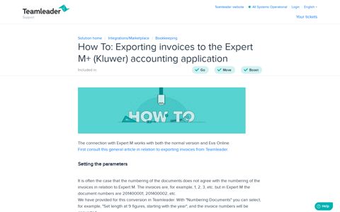 Exporting invoices to the Expert M+ (Kluwer) accounting ...
