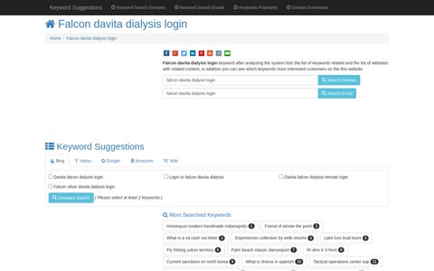 ™ "Falcon davita dialysis login" Keyword Found Websites ...
