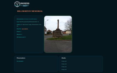Portal: Hillmorton Memorial | Ingress Tracker