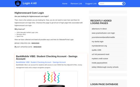 higheronecard com login - Official Login Page [100% Verified]