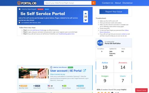 Iie Self Service Portal