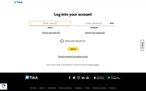 TIAA Secure Account Access