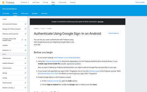 Authenticate Using Google Sign-In on Android | Firebase