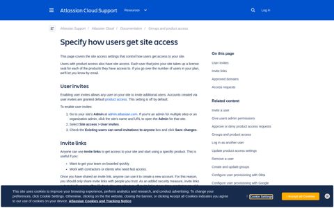 Specify how users get site access | Atlassian Cloud | Atlassian ...