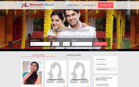 Kuravan Matrimony - Hindu Kuravan Matrimonial For Shaadi ...